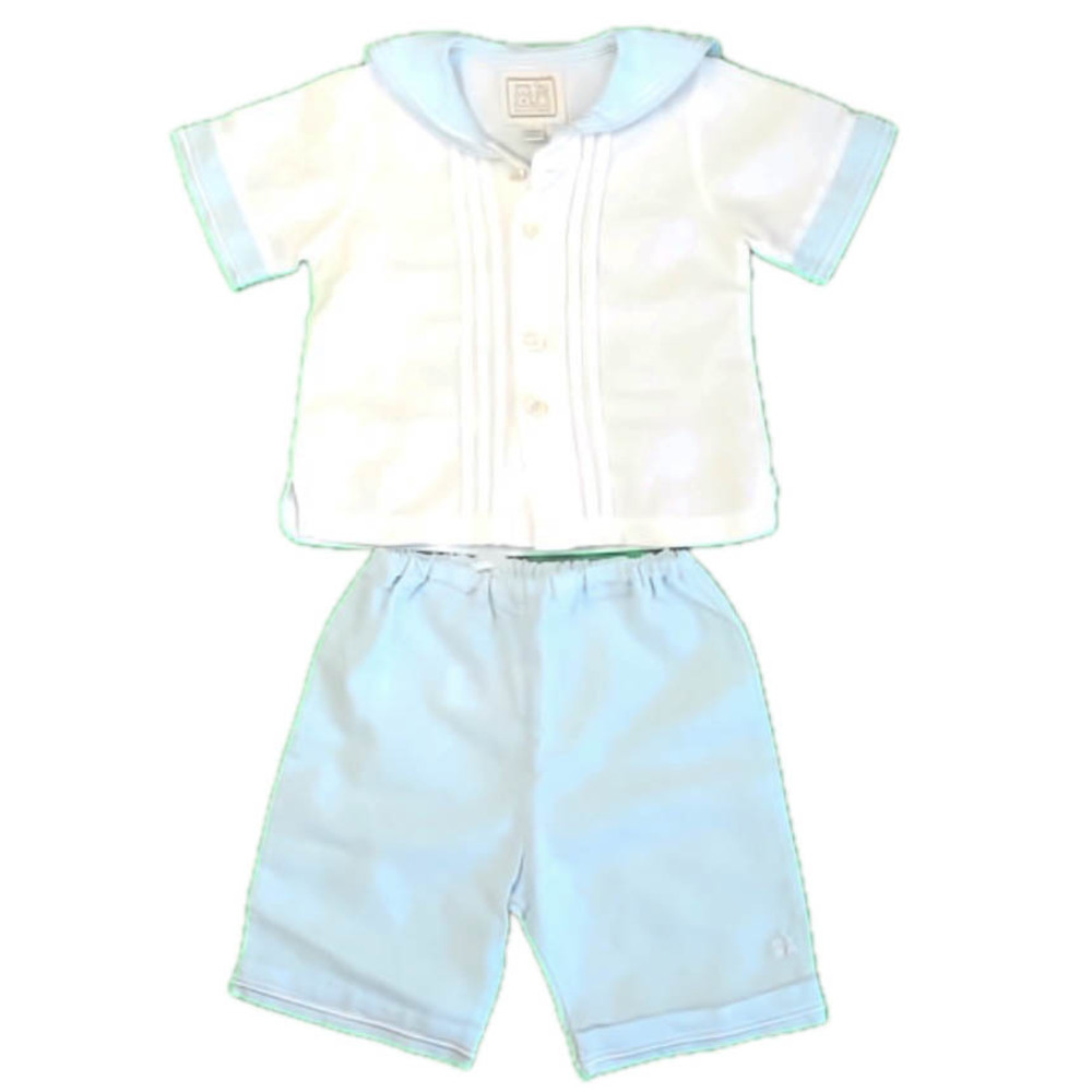 Emile et Rose Boys White | Blue Apparel Sets size: 6 Months